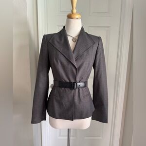Calvin Klein Gray Belted Blazer